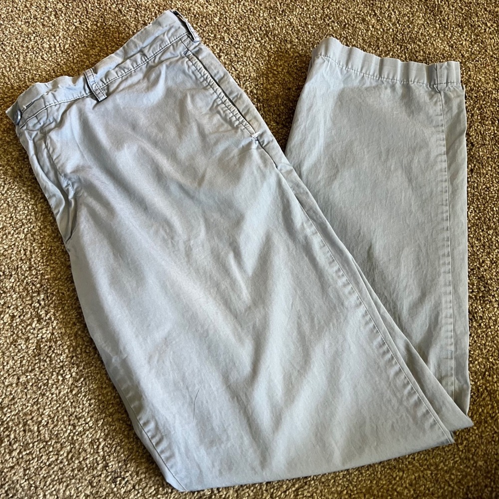 Lacoste Regular‎ Fit Chino Pants Casual Trousers Flat Front Light Blue 34 0130